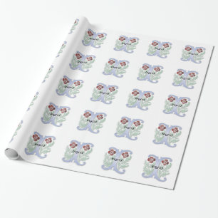 Brief I Monogram Fleur de lis Cadeaupapier