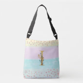 *~ BRIEF I Monogram Gold Glitter Pastel Colors Crossbody Tas (Voorkant)