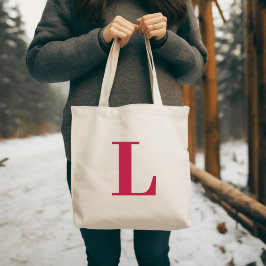 Brief initiaal | Blauwgroen monogram Modern Stijlv Tote Bag