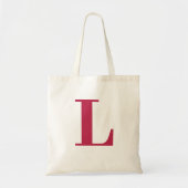 Brief initiaal | Blauwgroen monogram Modern Stijlv Tote Bag (Voorkant)