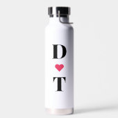 Brief initiaal | Eenvoudig monogram stijlvol Waterfles (Links)