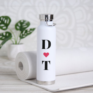 Brief initiaal   Eenvoudig monogram stijlvol Waterfles