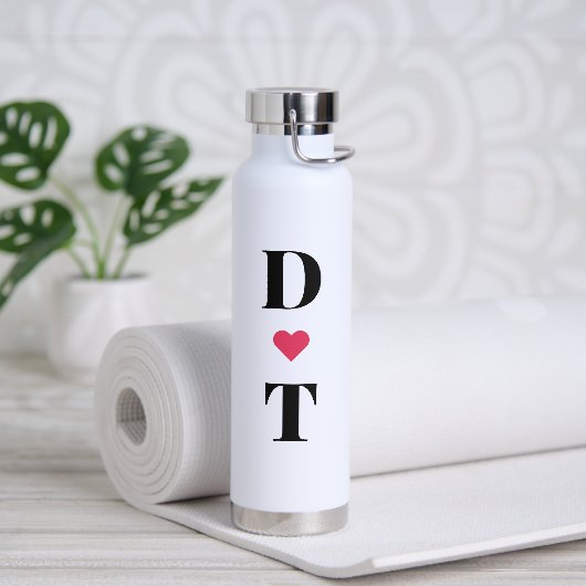 Brief initiaal | Eenvoudig monogram stijlvol Waterfles (Yoga)