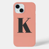 Brief initiaal | Monogram Modern Stijlvolle Perk Case-Mate iPhone Case (Achterkant)