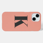 Brief initiaal | Monogram Modern Stijlvolle Perk Case-Mate iPhone Case (Achterkant (horizontaal))