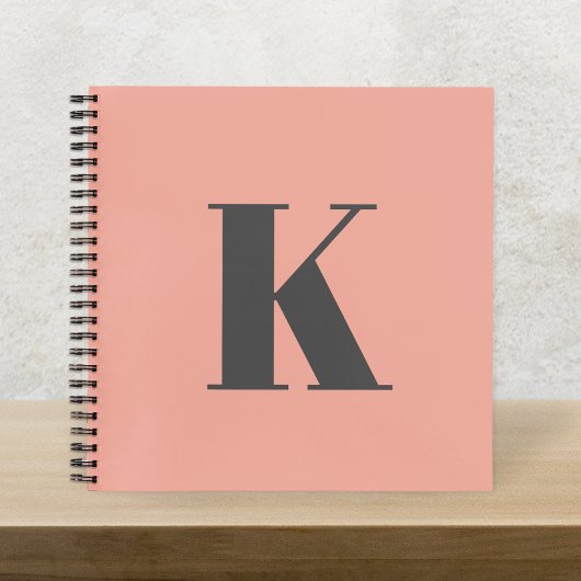 Brief initiaal | Monogram Modern Stijlvolle Perk Notitieboek