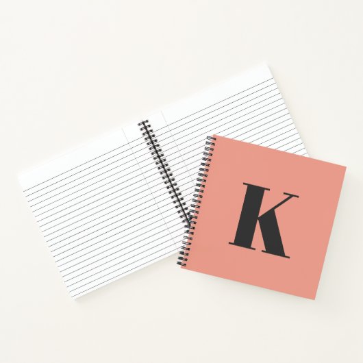 Brief initiaal | Monogram Modern Stijlvolle Perk Notitieboek (Binnen)