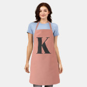 Brief initiaal | Monogram Modern Stijlvolle Perk Schort (Gedragen)