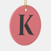 Brief initiaal | Monogram Modern Stylish Trendy Keramisch Ornament (Rechts)