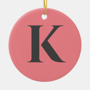 Brief initiaal   Monogram Modern Stylish Trendy Keramisch Ornament