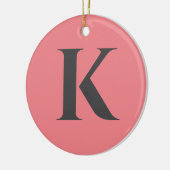 Brief initiaal | Monogram Modern Stylish Trendy Keramisch Ornament (Links)