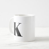 Brief initiaal | Monogram Modern Stylish Trendy Koffiemok (Voorkant links)
