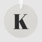 Brief initiaal | Monogram Modern Stylish Trendy Ornament (achterkant)