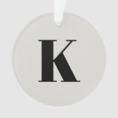 Brief initiaal | Monogram Modern Stylish Trendy Ornament (voorkant)