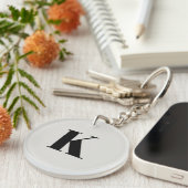 Brief initiaal | Monogram Modern Stylish Trendy Sleutelhanger (Voorkant Rechts)