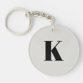 Brief initiaal | Monogram Modern Stylish Trendy Sleutelhanger (Voorkant)
