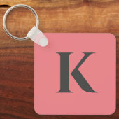 Brief initiaal | Monogram Modern Stylish Trendy Sleutelhanger (Voorkant)