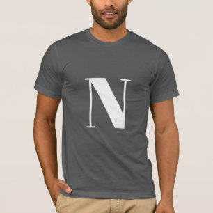Brief initiaal   Monogram Modern Stylish Trendy T-shirt