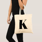 Brief initiaal | Monogram Modern Stylish Trendy Tote Bag (Voorkant (product))