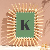 Brief initiaal | Monogram Modern Trendy Sage Green Poster