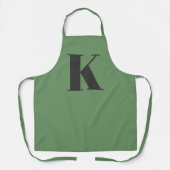 Brief initiaal | Monogram Modern Trendy Sage Green Schort (Voorkant)