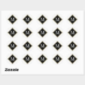 Brief initiaal ronde sticker (Vel)