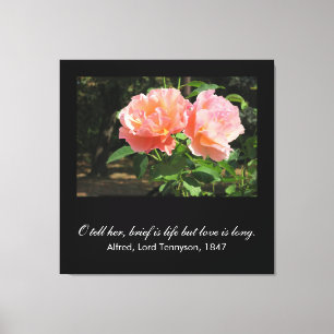 Brief is leven maar liefde is lang (Alfred Tennyso Canvas Afdruk