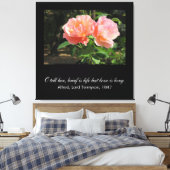 Brief is leven maar liefde is lang (Alfred Tennyso Canvas Afdruk (Insitu (Slaapkamer))