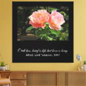 Brief is leven maar liefde is lang (Alfred Tennyso Canvas Afdruk (Insitu (Woonkamer))