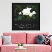 Brief is leven maar liefde is lang (Tennyson quote Canvas Afdruk (Insitu (Woonkamer))