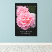 Brief is leven maar liefde is lang (Tennyson quote Canvas Afdruk (Insitu (Houten vloer))