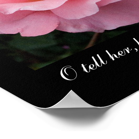 Brief is leven maar liefde is lang (Tennyson quote Poster (Hoek)