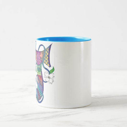 Brief J 2 toonkoffie-mok Tweekleurige Koffiemok (Center)