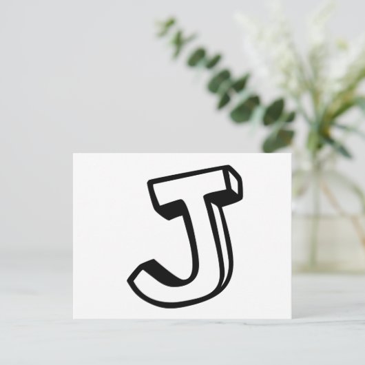 Brief J Briefkaart (Staand voorkant)