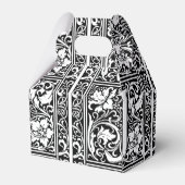 Brief J Middeleeuws Monogram Art Nouveau Bedankdoosjes (Achterkant)