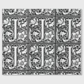 Brief J Middeleeuws Monogram Art Nouveau Cadeaupapier (Vlak)