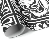 Brief J Middeleeuws Monogram Art Nouveau Cadeaupapier (Rol Hoek)