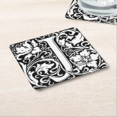 Brief J Middeleeuws Monogram Art Nouveau Kartonnen Onderzetters (Schuin)