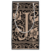 Brief J Middeleeuws Monogram Art Nouveau Klein Cadeauzakje (Voorkant)