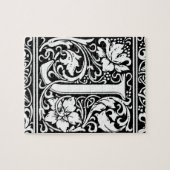 Brief J Middeleeuws Monogram Art Nouveau Legpuzzel (Horizontaal)