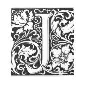 Brief J Middeleeuws Monogram Art Nouveau Notitieblok (Voorkant)
