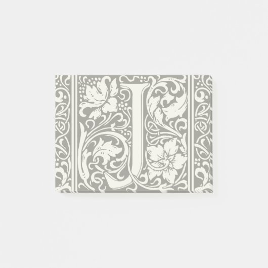 Brief J Middeleeuws Monogram Art Nouveau Post-it® Notes (Voorkant)