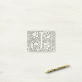 Brief J Middeleeuws Monogram Art Nouveau Post-it® Notes (Op bureau)