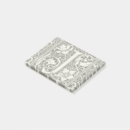 Brief J Middeleeuws Monogram Art Nouveau Post-it® Notes (Schuin)
