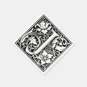 Brief J Middeleeuws Monogram Art Nouveau Servetten (Hoek)