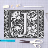 Brief J Middeleeuws Monogram Art Nouveau Tissuepapier (Craft)