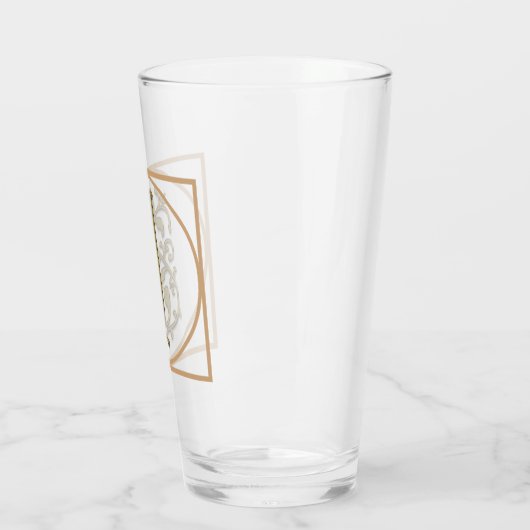 BRIEF J MONOGRAM Mooie Bruiloft Nieuw Thuisgeschen Glas (Links)