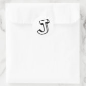 Brief J Ronde Sticker (Tas)