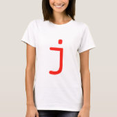 Brief J T-shirt (Voorkant)