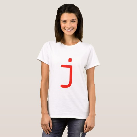 Brief J T-shirt (Voorkant volledig)